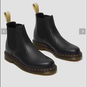 Dr. Martens Vegan Chelsea 2976 Boots Black Size 6 for men and Size 7 for Women.